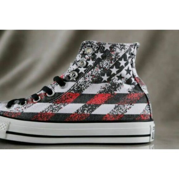 CONVERSE Chuck Taylor CT HI All Star Unisex 147063F Stars Stripes Mens 4 Women 6 - Picture 2 of 11